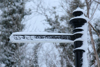 Snow on Folly Park Sign Faringdon Oxfordshire
