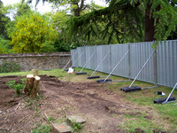 All Saints Barber Rooms Project 10 - Metal barricades are erected