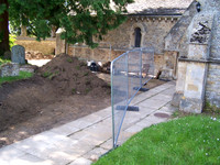 All Saints Barber Rooms Project 05 - Wire fences erected