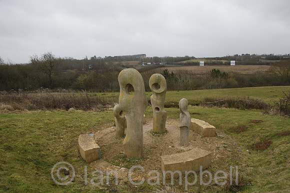 Statues in Folly Park, Faringdon Oxfordshire