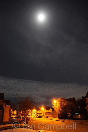 Full moon on a cold, frosty January night Faringdon Oxfordshire